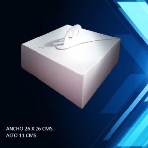 Porta torta chica blanca por unidad