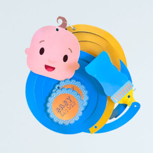 DECO COLGANTE ESPIRAL BABY SHOWER X5