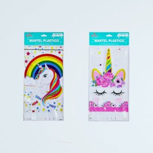 MANTEL PLAST. UNICORNIO 108X180CM